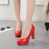 Women Pumps Fashion Leather High Heels Shoes