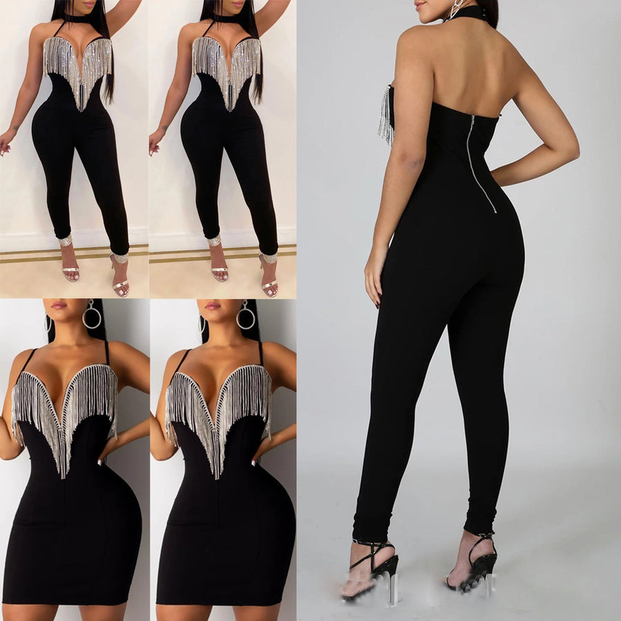 V Neck Sleeveless Bodycon Party Dress - WeYone Marketplace Store