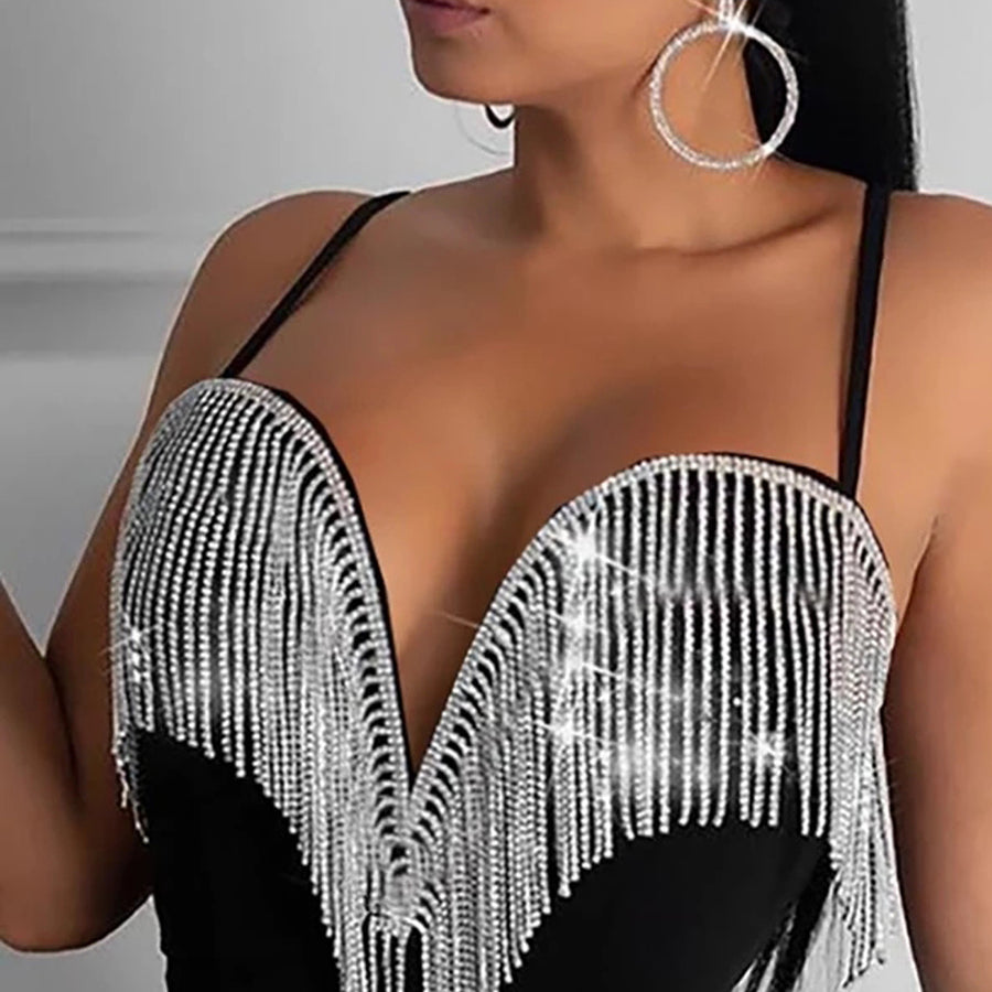 V Neck Sleeveless Bodycon Party Dress - WeYone Marketplace Store